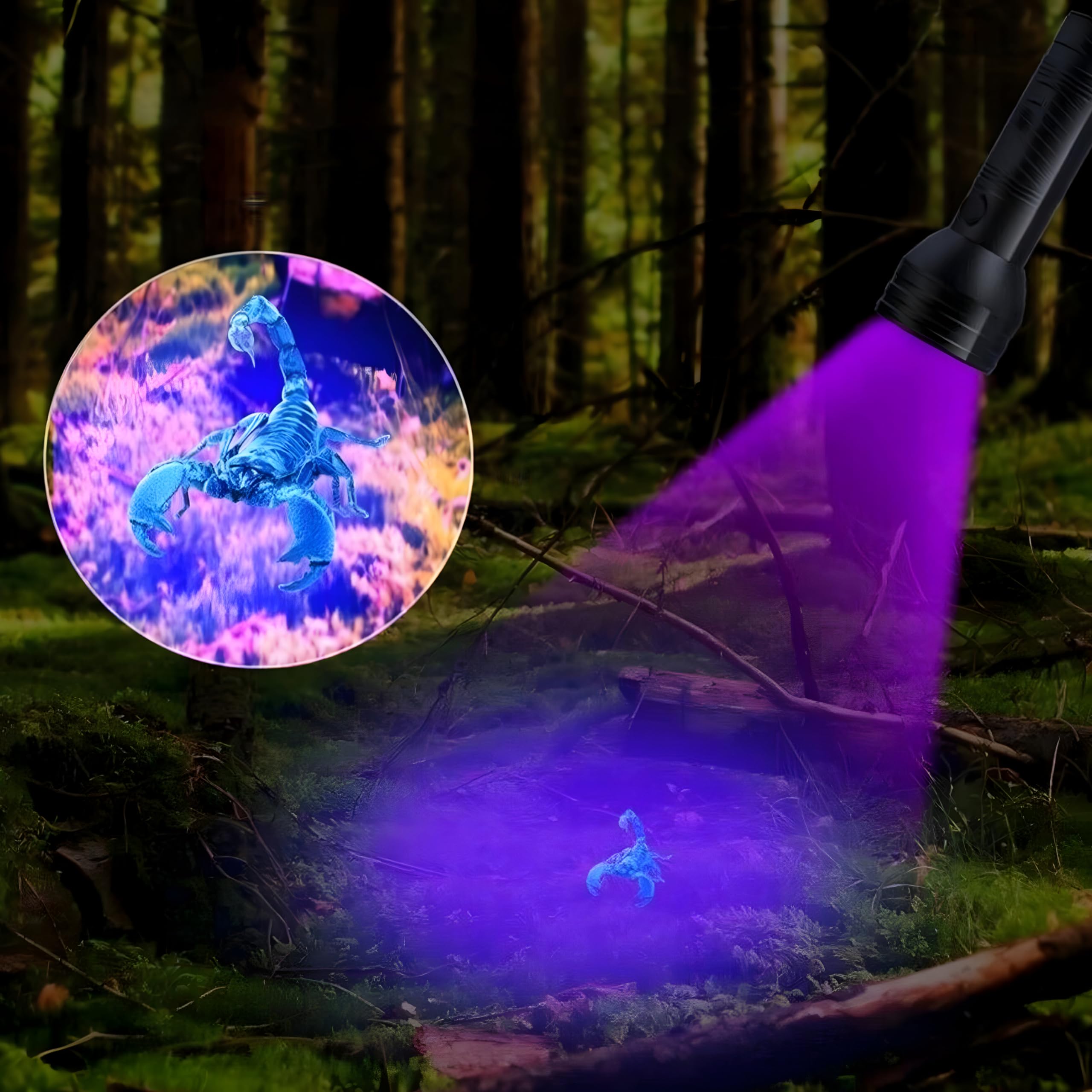 Torcia UV Nera Retoo - Rilevatore Urine Animali Domestici | Controllo Macchie | Autenticazione Banconote | Compatta E Portatile - Foto 11