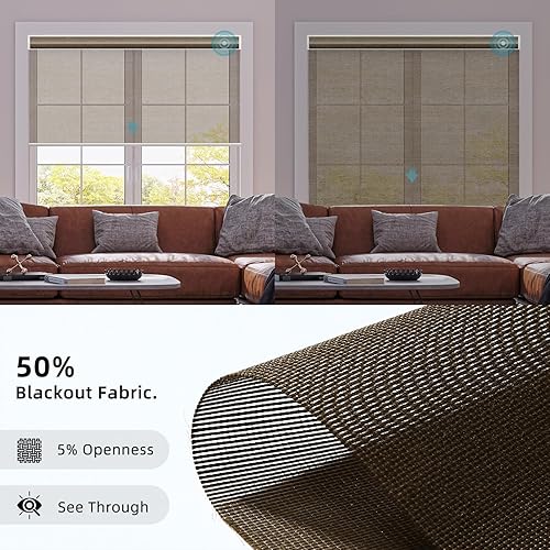 Miniatura 5 de SmartWings Persianas motorizadas con control remoto compatibles con Homekit habilitado para rosca, pantalla inteligente inalámbrica de filtrado de