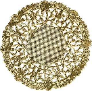 Hygloss Products 4 Inch Gold Foil Doilies - Round Doilies Made in the USA, 12 Pack