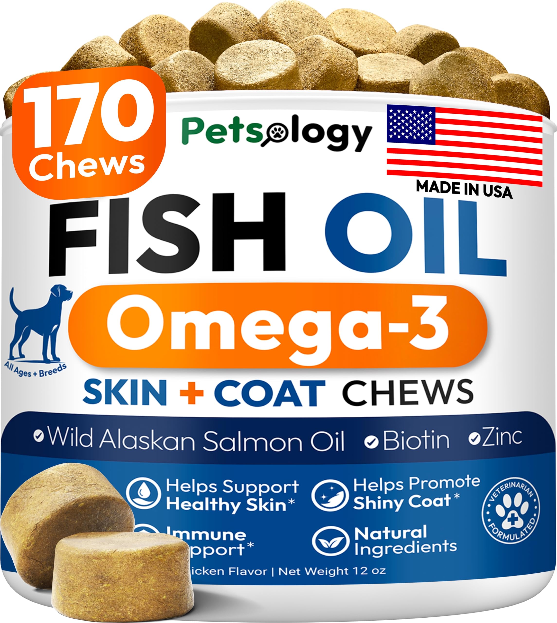 Omega 3 for Dogs - 250 Fish Oil Chews for Dog Shedding & Allergy Relief — Amazon image 21