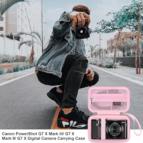 Miniatura 7 de Elonbo Funda de transporte para cámara digital Canon PowerShot G7 X Mark IIIG7 X Mark IIG7 X, Canon G7X Mark iiiii 4K Vlogging Cámara Bolsa de viaje