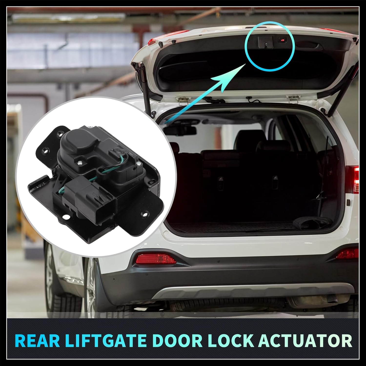 Replacement Rear Liftgate Door Lock Actuator for Chevrolet Tahoe 2007-2014 for Chevrolet Suburban 1500 2007-2014 Tailgate Latch Assembly No.13501871/13502697 Black Durable Material