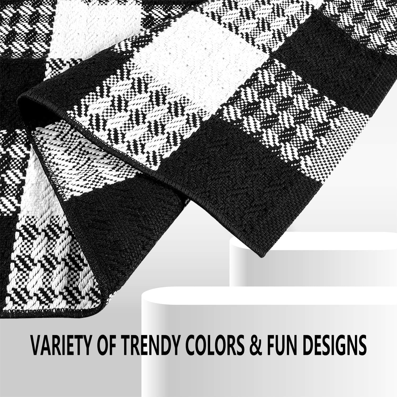 Winwinplus Buffalo Plaid Doormat Farmhouse Style Tartan, Low Profile, Heavy Duty Welcome Doormat for Indoor and Outdoor, Easy Clean, Rug Mats for Entry, Patio, Decor Rug, 2' x 4.3'