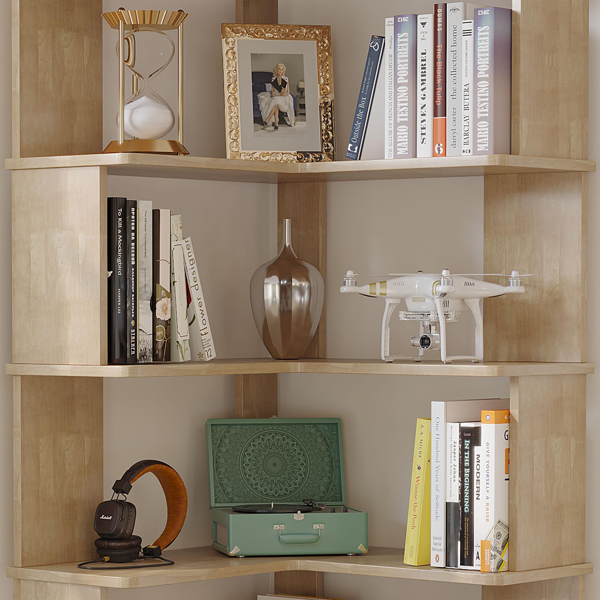 Amazon.com: BALANBO Corner Bookshelf, Multi-Layer Display Shelf