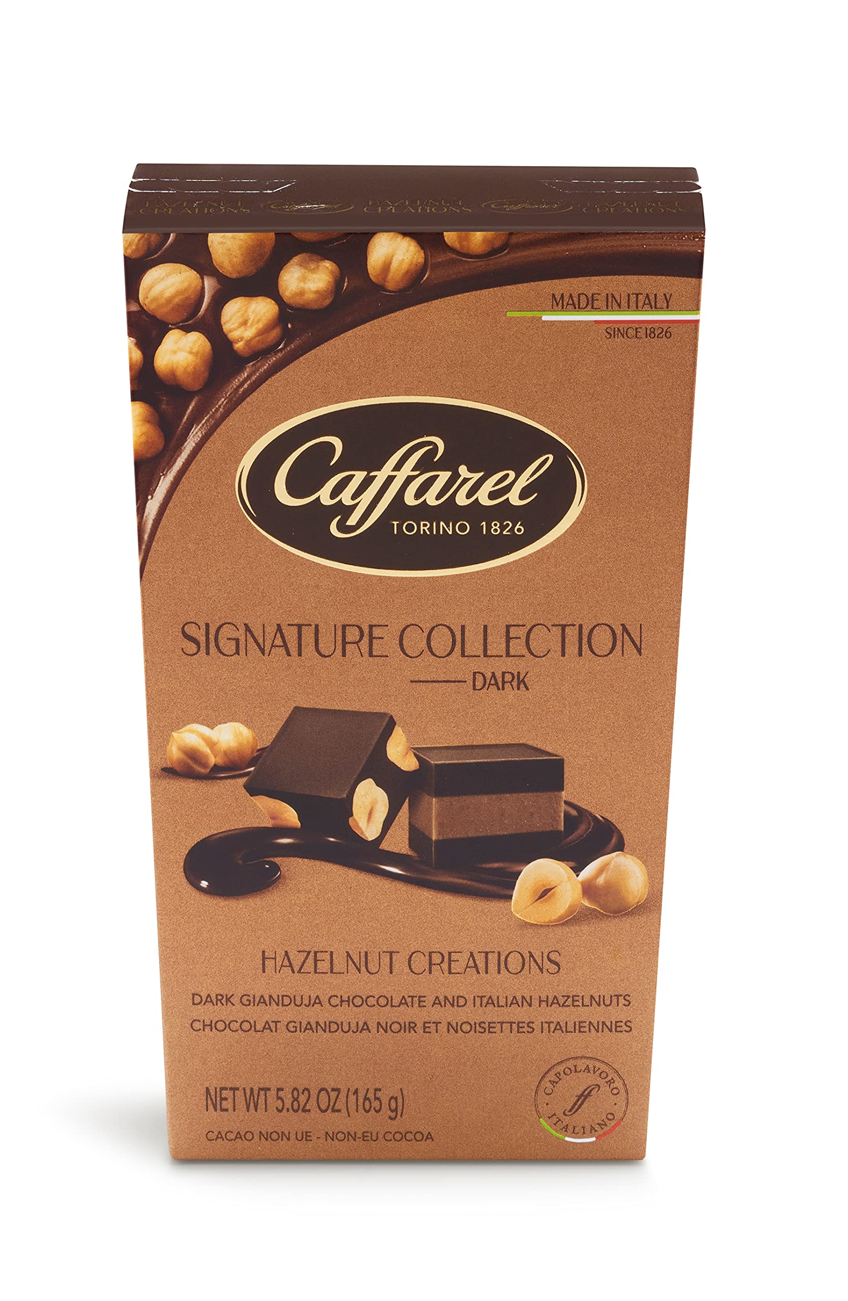 Caffarel Hazelnut Creations Piemonte & Cremino Dark Cornet 165g (Pack of 1)