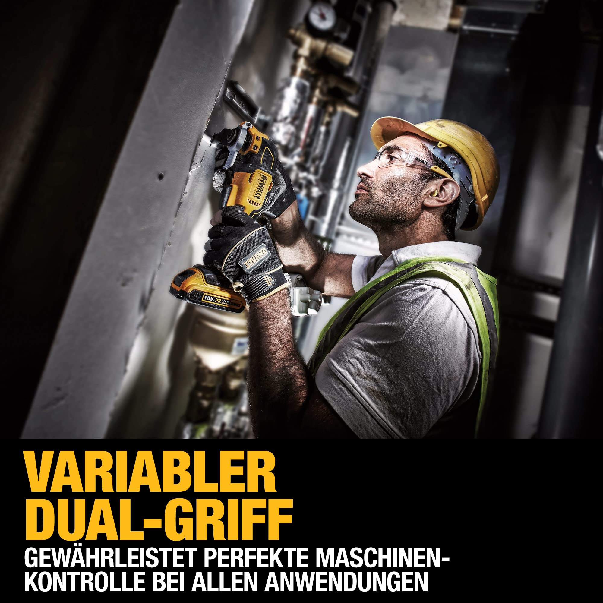 DEWALT 18V Akku Multi Tool DCS356NT Bürstenlos LED Licht Tstak Box II Schwarz Gelb