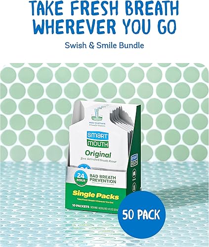 Vista 35 de SmartMouth Enjuague bucal activado original, enjuague bucal de viaje, menta fresca, paquete de 10