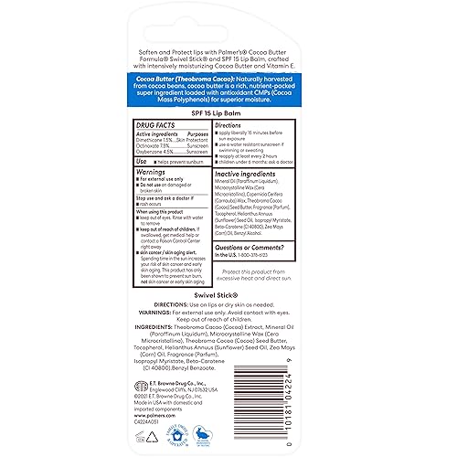 Miniatura 3 de Palmer's Kit de hidratación definitiva de manteca de cacao para bálsamo labial unisex SPF 15, 2 unidades