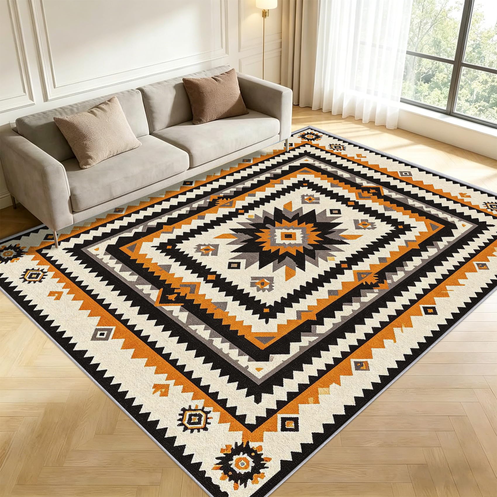 Tappeto Salotto 120x170 cm Retro Sud-Ovest Moderno Pelo Corto