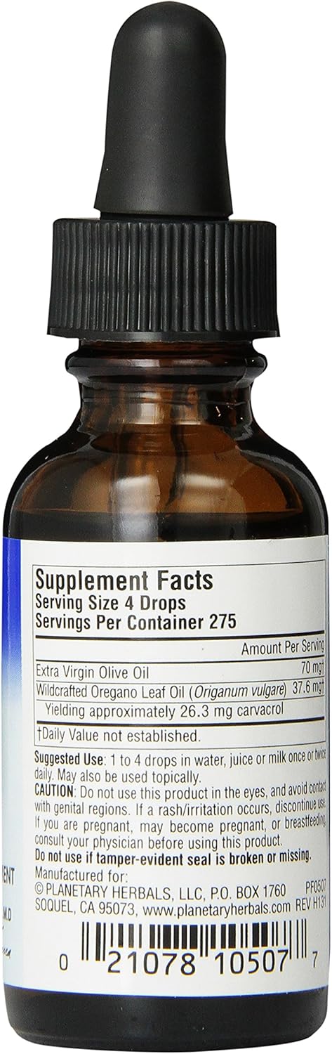 Planetary Herbals Oil of Oregano Liquid, May Provide Support to The Immune System,1 Ounce : Health & Household