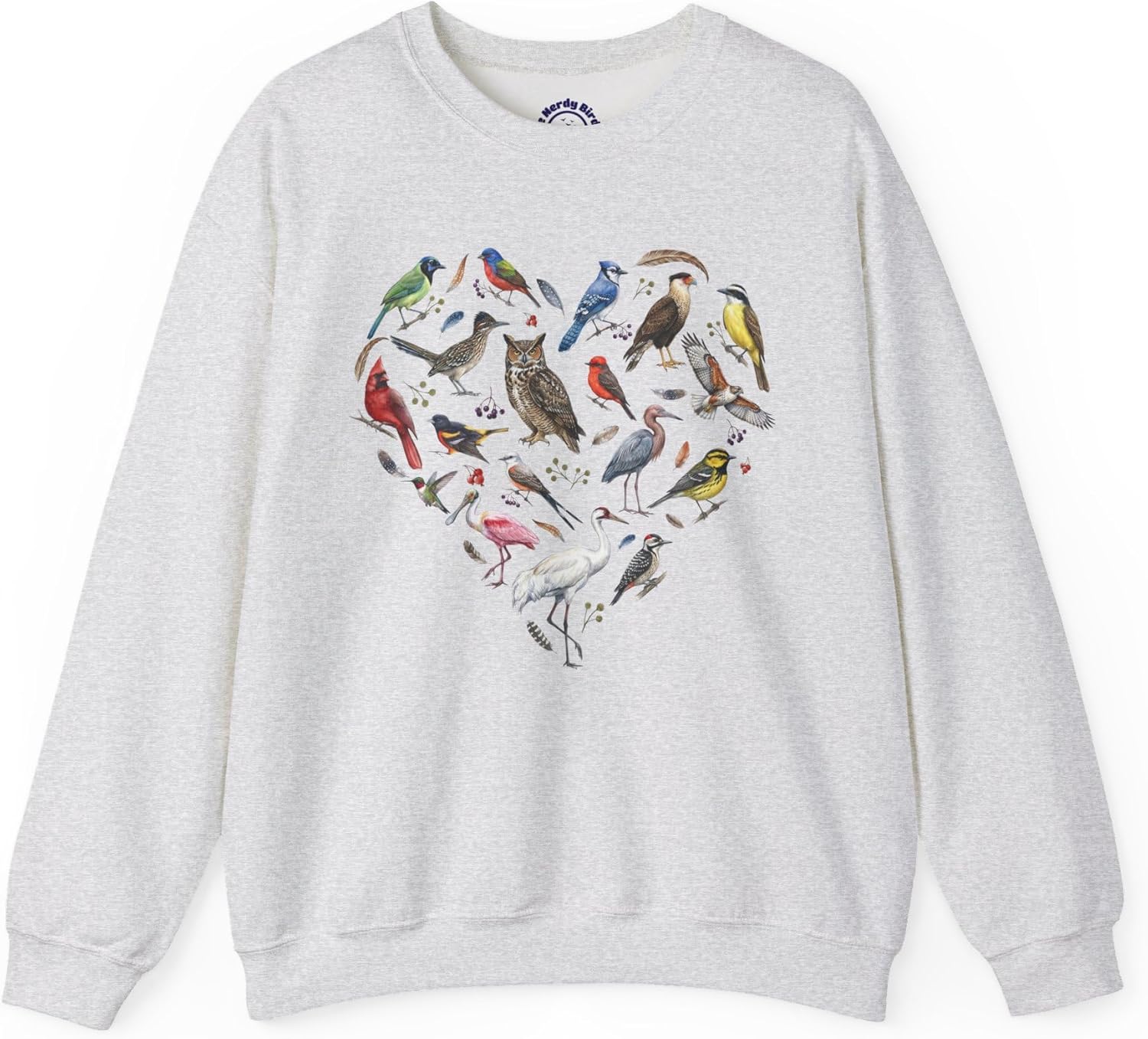 The Nerdy Birder Heart of Texas Unisex Crewneck Sweatshirt