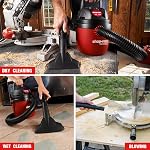 Shop-Vac 1.5 Gallon 2.0 Peak Wet Dry Vacuum, Portable Compact Shop Vacuum with Collapsible Handle Wall Bracket & Attachments, ‎2030100