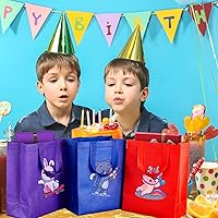 Vista 7 de SPERPAND 20 bolsas de regalo reutilizables medianas con pañuelos, bolsas de recuerdo de fiesta, bolsas de regalo de cumpleaños no tejidas