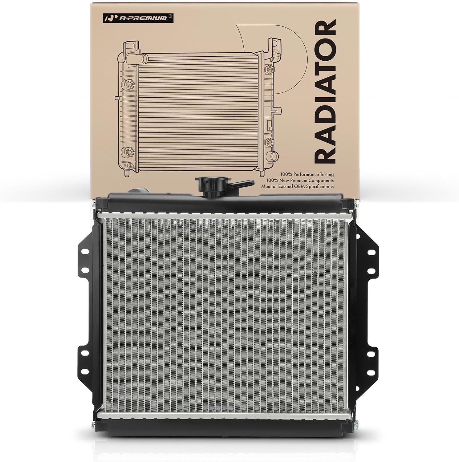 A-Premium Engine Coolant Radiator Assembly Compatible with Suzuki Samurai 1985 1986 1987 1988 1.3L, Replace# 1770080001, 1770080002