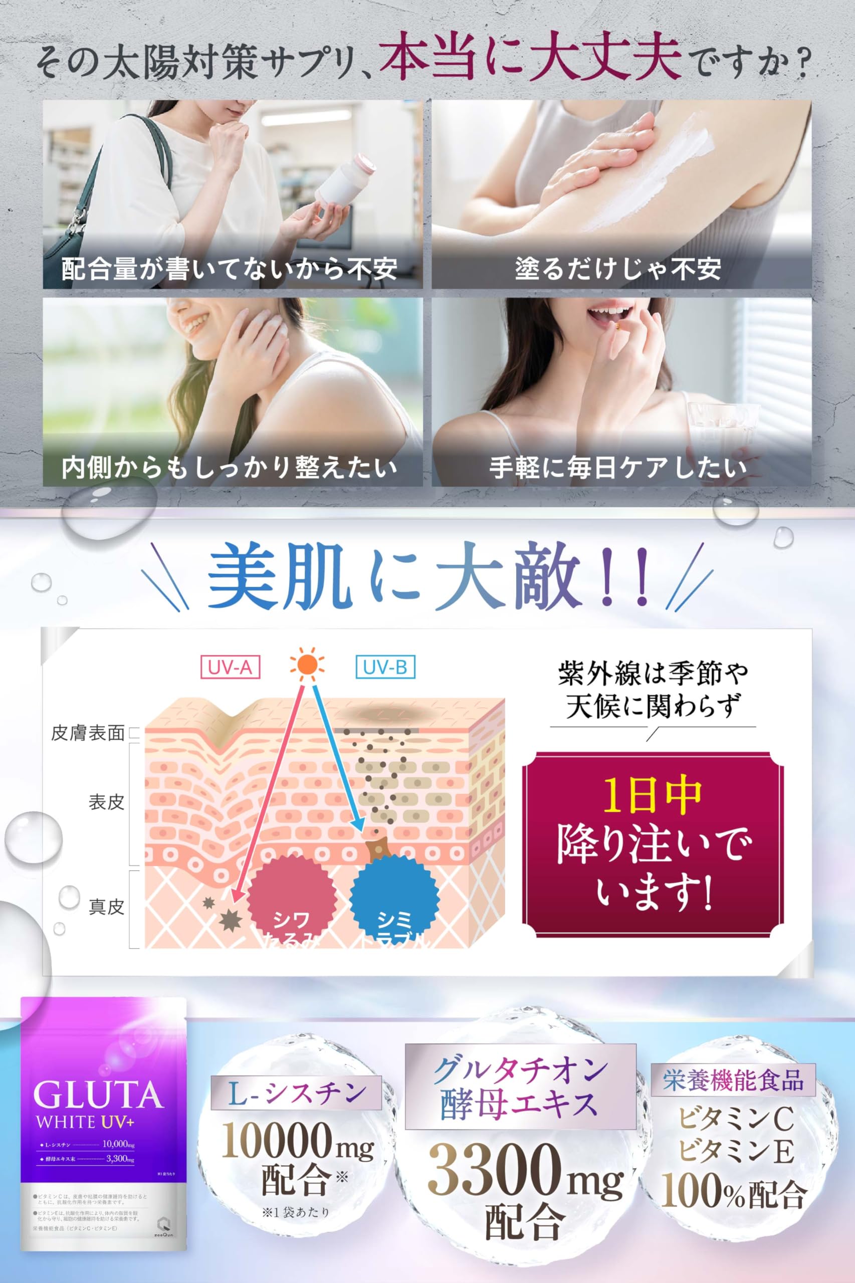 Amazon | 【美容皮膚科医が監修】 インナーケア サプリ