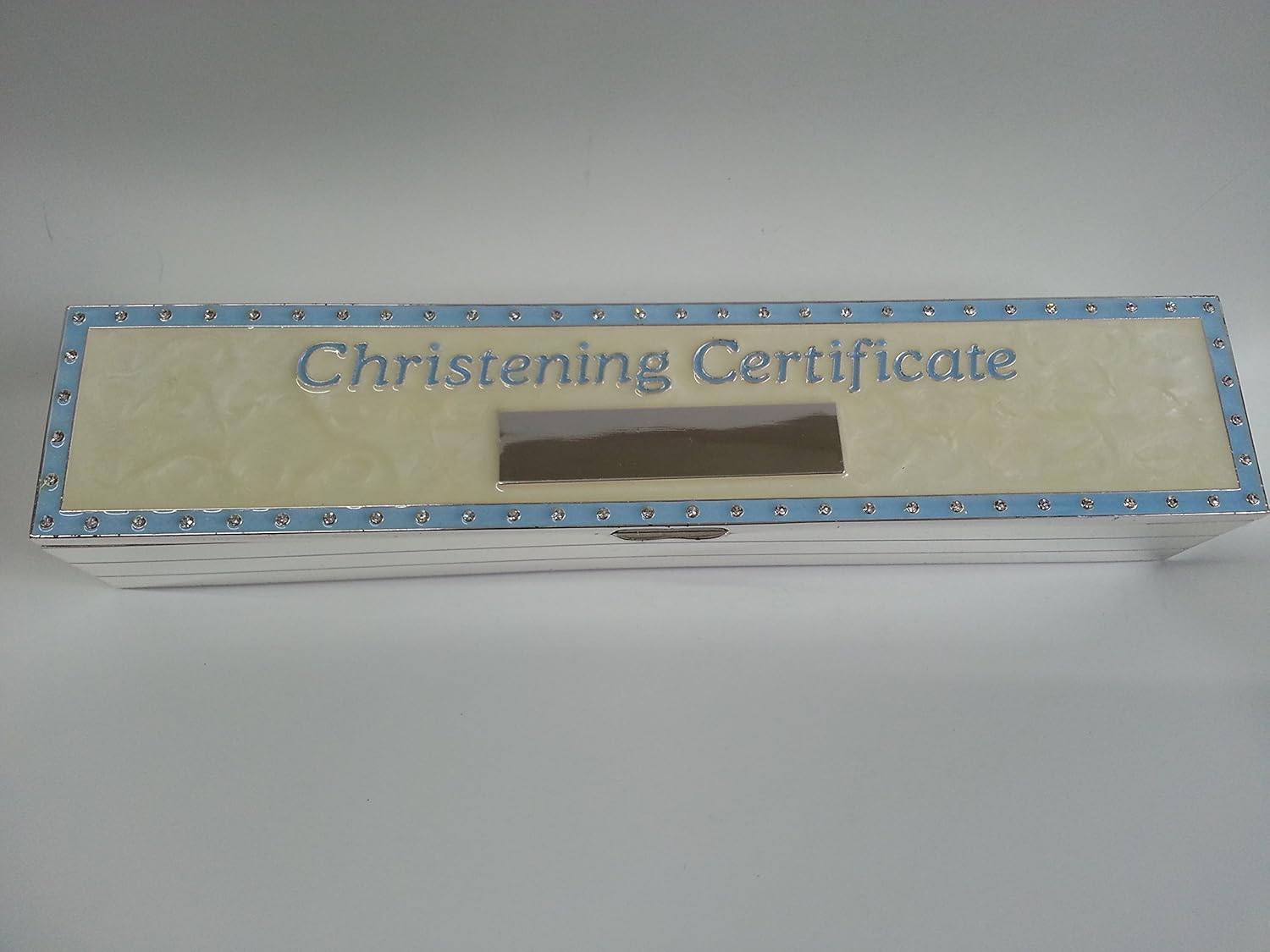 Christening Silver Plated Certificate Box Amazon.co.uk Stationery