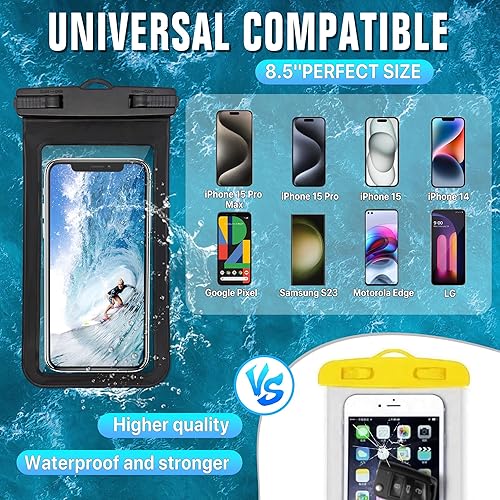 Miniatura 2 de Bolsa impermeable para teléfono, funda impermeable para iPhone 15 14 13 12 Pro Max XS Samsung, IPX8 bolsa seca para teléfono celular Beach