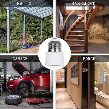 E26/E27 Light Socket Plug Adapter, LED Bulb, Small, No Construction Required, Easy Conversion Adapter, Socket, Ceiling Lighting, Bulb Socket, LED Lamp Holder, Safety Material, Heat Resistant, E27 Lamp