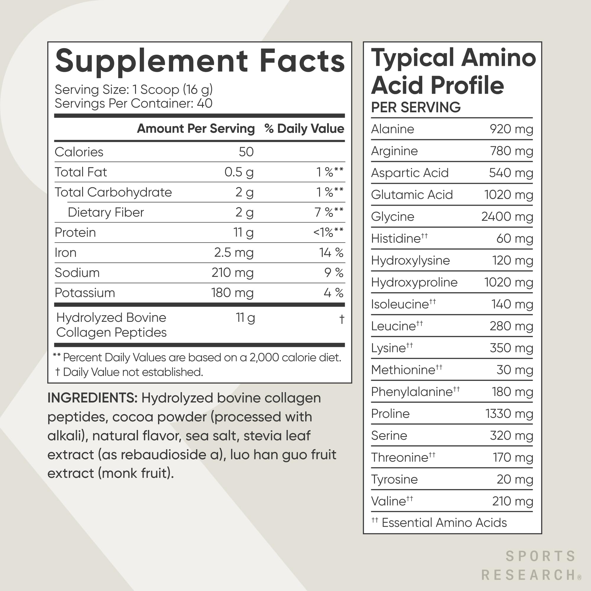 Sports Research® Collagen Peptides Protein Powder, Dark Chocolate (1.41lb) — Amazon image 5