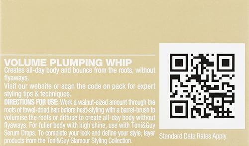 Miniatura 6 de Toni&Guy Glamour Volume Plumping Whip, 2.82 onzas líquidas