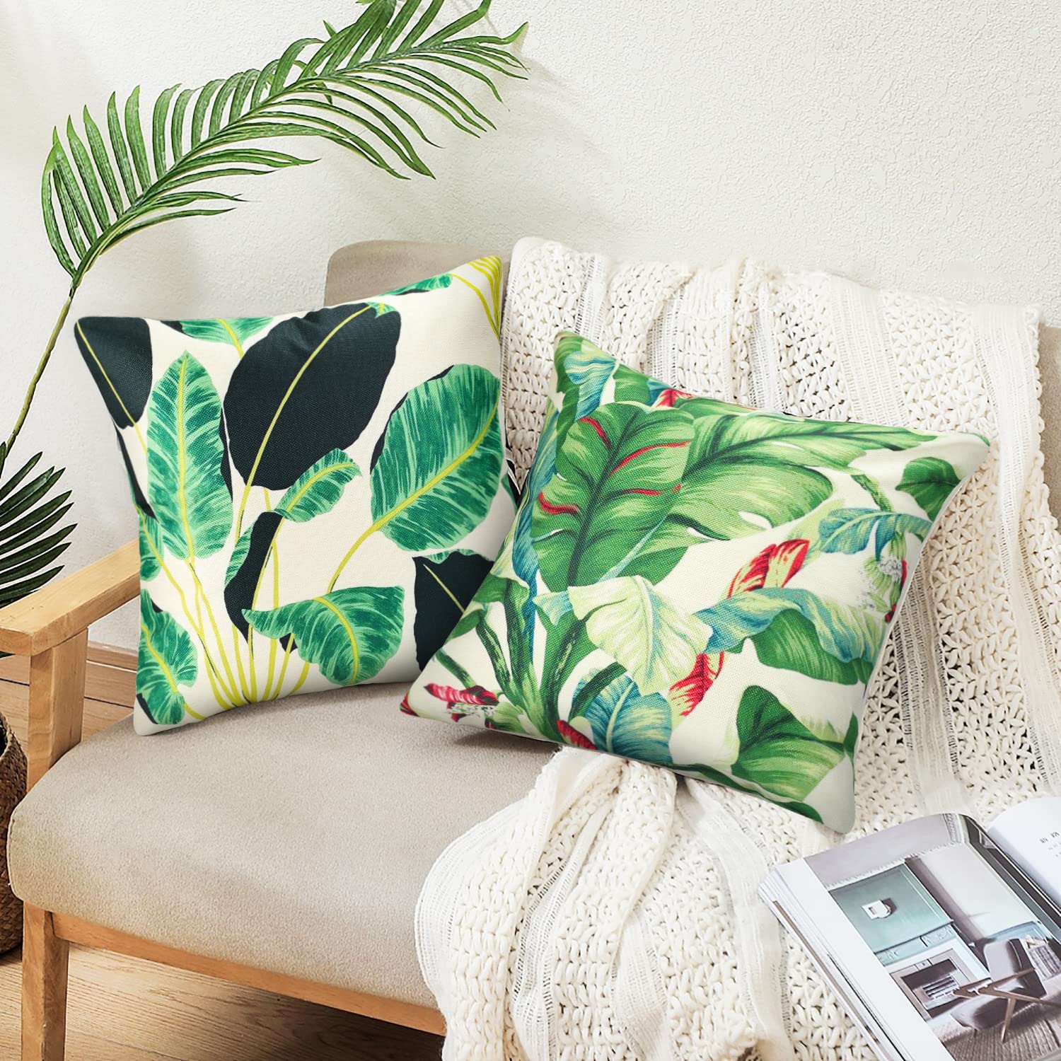 Housse De Coussin Licorne, 45x45 Cm, Géométrique Et Floral, Décoration