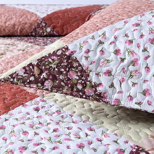 Miniatura 6 de Boryard Juego de Edredón de 3 Piezas King a Cuadros, Colcha Ligera y Suave Coverlet (104x90 pulgadas) Juego de Ropa de Cama con 2 Fundas de Almohada