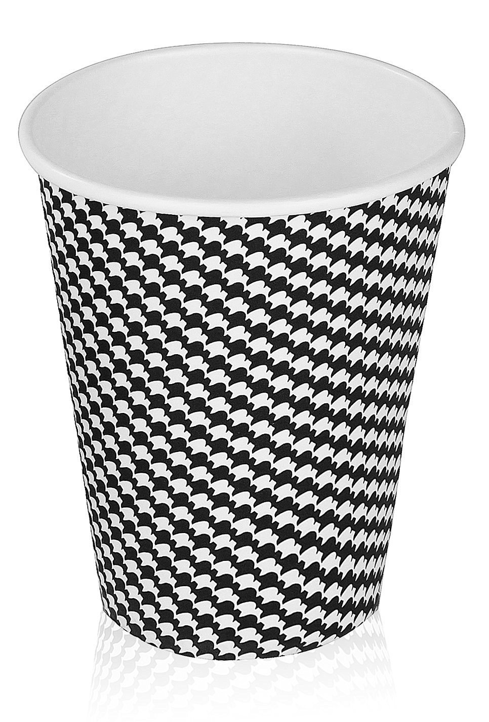 Quality Disposable Hot Coffee Insulated Cups By Golden Spoon – 50 Pack – Stylish Contemporary Ripple Design - Perfect For Coffee Shops And Bars (12 oz