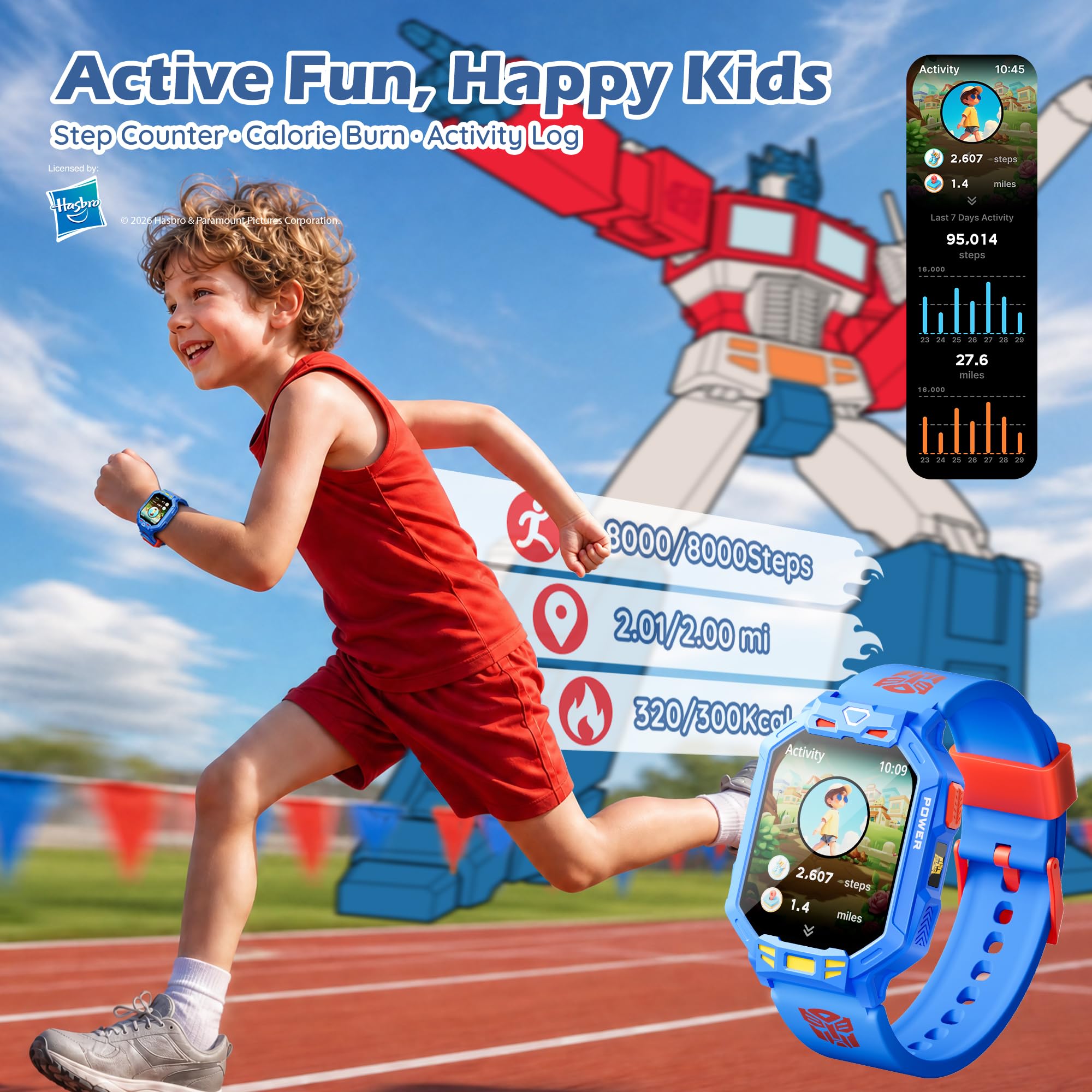 Transformers Kids Smart Watch for Ages 4-12, Music, Games & Learning Cards view 6