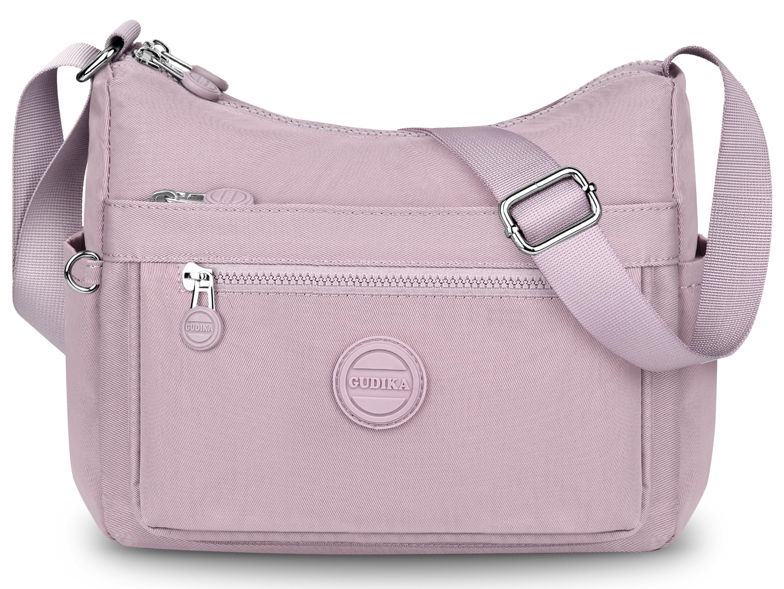 VOBUKE Umhängetasche Damen Mittelgroß Wasserdicht Nylon Crossbody Bag mit Vielen Fächern Leichte Schultertasche Verstellbarer Breitem Freizeit Kleine Messenger Bag für Einkaufen, Reisen