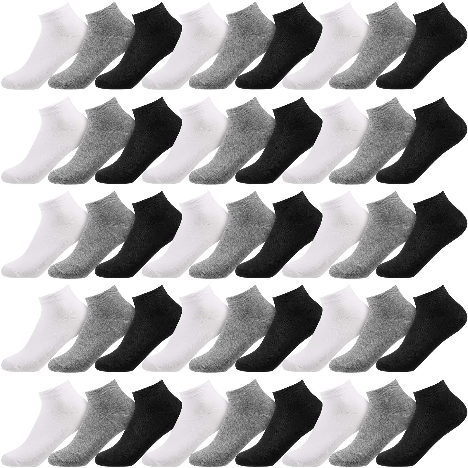 Syhood 60 Pairs No Show Socks Bulk Low Cut Socks for Men