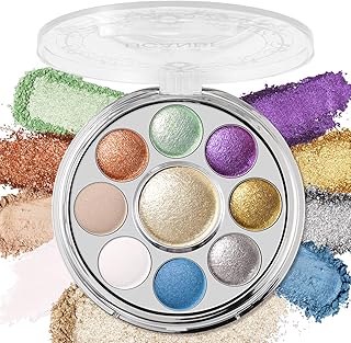 UCANBE Baked Eyeshadow Palette with Highlight...