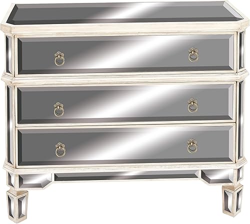 Miniatura 21 de Deco 79 Mesa decorativa de madera con espejo de 1 estante, 18 x 14 x 27 pulgadas, beige Beige,Crema,Plata,https://www.amazon.com/dp/undefined