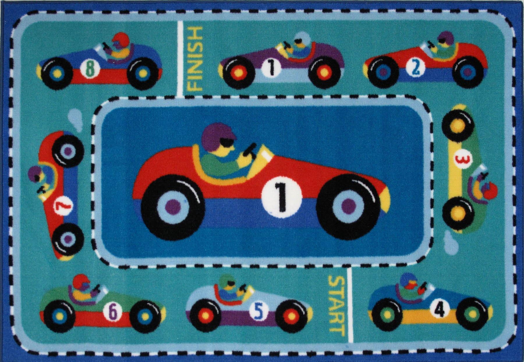 Vroom Race Car Rug OLIVE KIDS 39 x 58 Area Rug