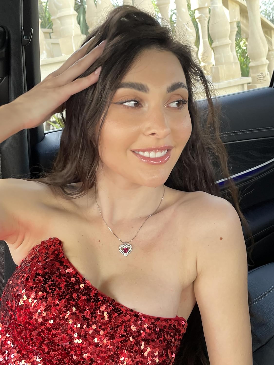 2ct Certified Heart Natural Ruby Necklace Pendant Love Heart Diamond Jewelry 18kt White GOLD Sterling Silver " I love you" Diamond Necklaces for Daughter 40th Birthday wife gift for Valentine 3.2ctw - Image 5