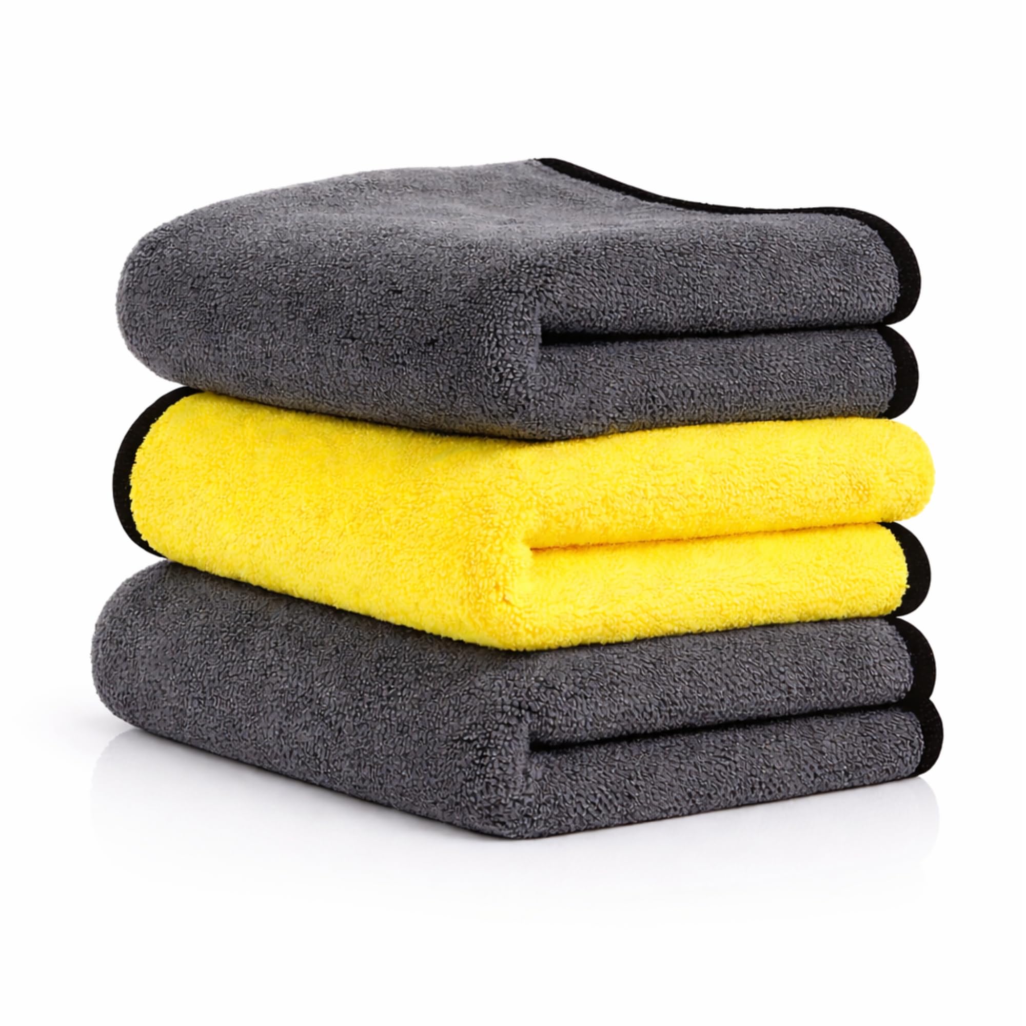 Microfiber Cleaning Cloth for Car and Bike | 3 Pieces Extra Thick Reusable Double Layered Microfiber Cloth for Cleaning Kitchen, Mirror, TV, Laptop, Computer Screen & Glasses | 30×38 cm-image-37
