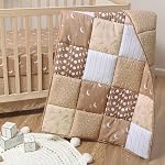 The Peanutshell 3 Piece Baby Crib Bedding Set for Boys & Girls - Newborn, Infant & Toddler Nursery Bed Set Decor with Fitted Crib Sheet, Dust Ruffle Comforter - Boho Celestial