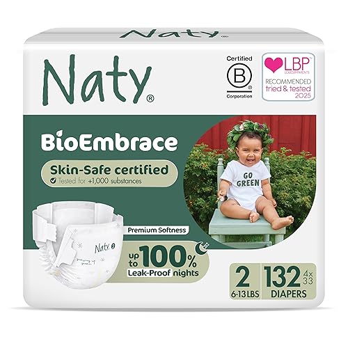 Miniatura 22 de Naty BioEmbrace - Pañales para bebé recién nacido, certificado seguro para la piel sensible, protección contra fugas de hasta el 100 %, suavidad de