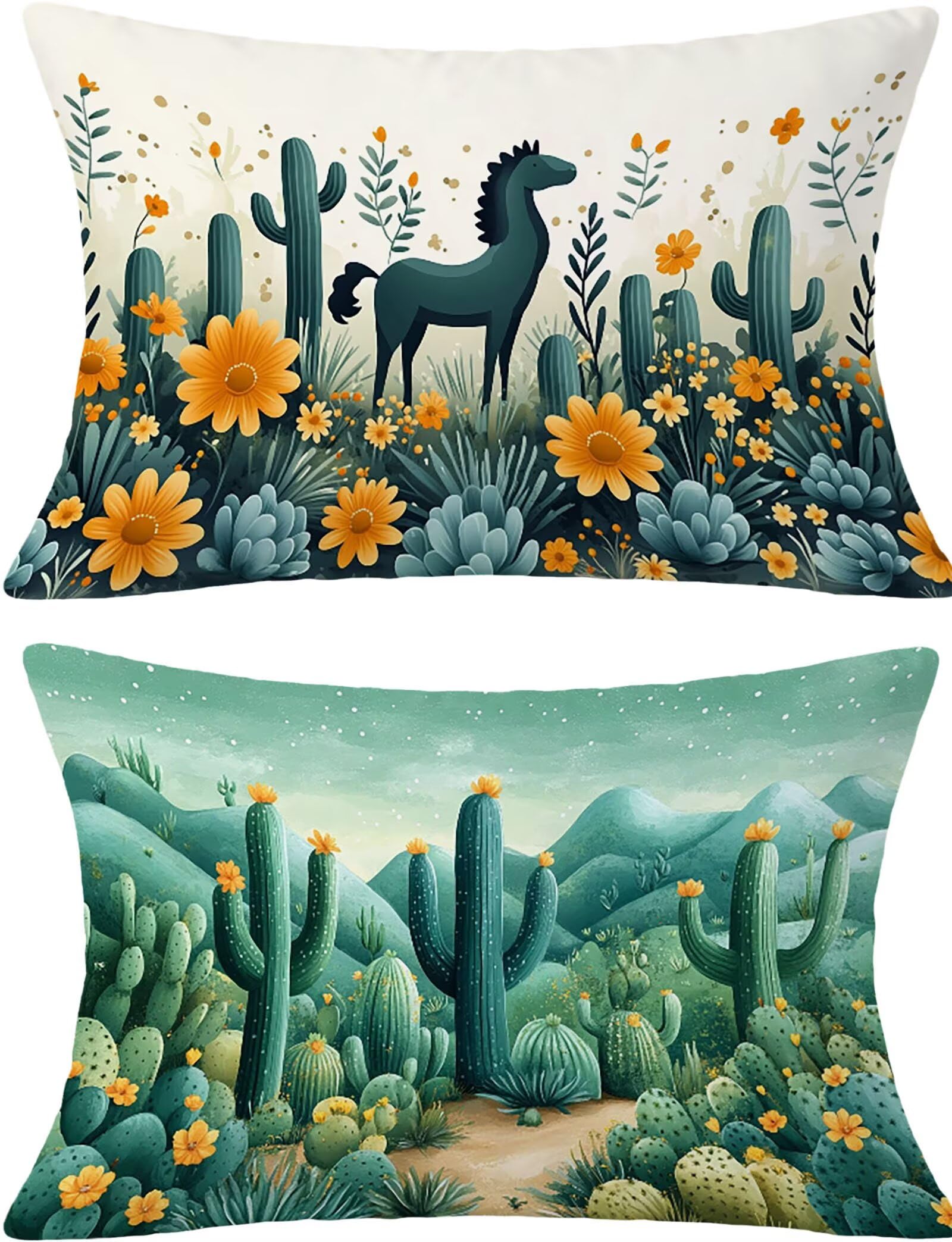 Federe Cuscino 60x80 Set di 2, Verde Federe Cuscini Divano Lino, Rettangolari Copricuscini 60x80cm Con Cerniera Invisibile, Copricuscino per Camera Letto Casa Decorazioni Regalo, Nordico kj-6615