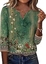 Zeagoo 3/4 Length Sleeve Womens Tops Casual Dressy Summer Blouses Buisness Work Spring Tee Shirts