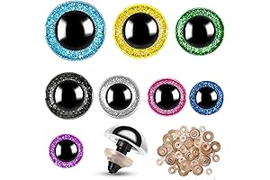 160Pcs Large Safety Eyes for Amigurumi Glitter Eye for Stuffed Animals for...