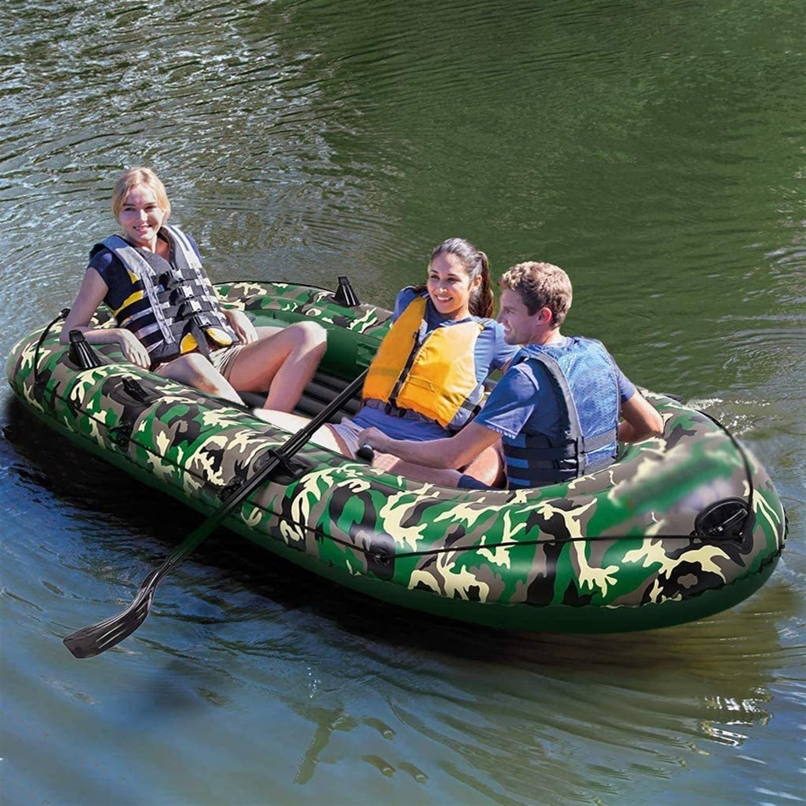 ELzEy Kayak de Deportes acuáticos al Aire Libre Verde Juego al Aire Libre Kayak de Bote de Goma Kayak Inflable Kayak de Bote de plástico