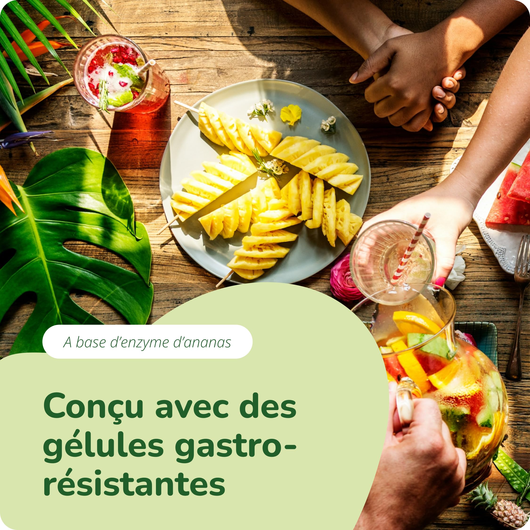 Bromelaine Pure 1300 mg Vegavero® | Dosage Élevé : 2500 GDU/g | SANS ADDITIFS | Enzymes Digestives | Digestion difficile | Gélules gastro-résistantes DRcaps® | 120 Gélules | VEGAN