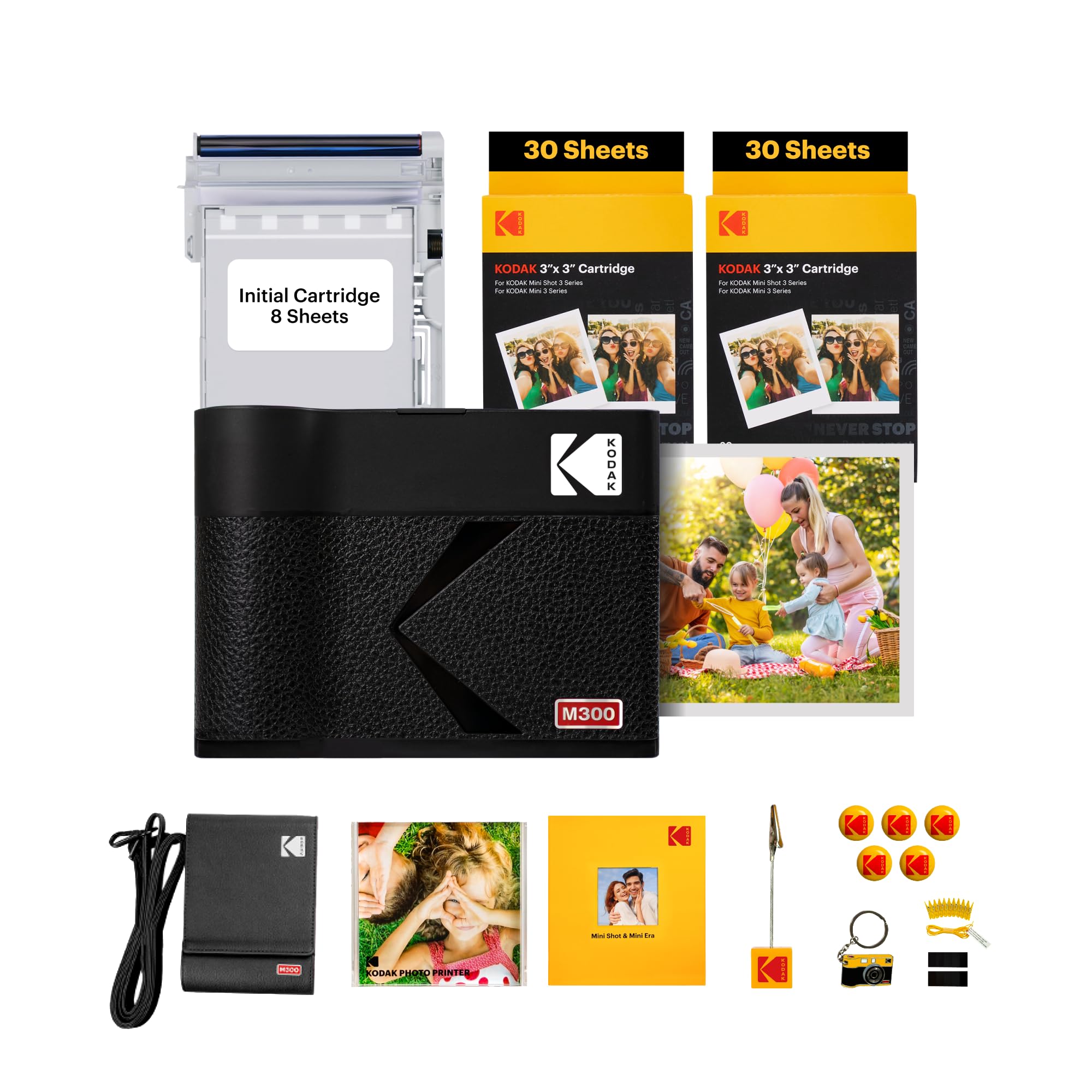 KODAK Mini 2 ERA 4PASS Impresora de Fotos Portátil (5,3x8,6cm) (Impresora + Pack con 38 Hojas (8 Hojas Iniciales + 30 Hojas), Amarillo) — view 14