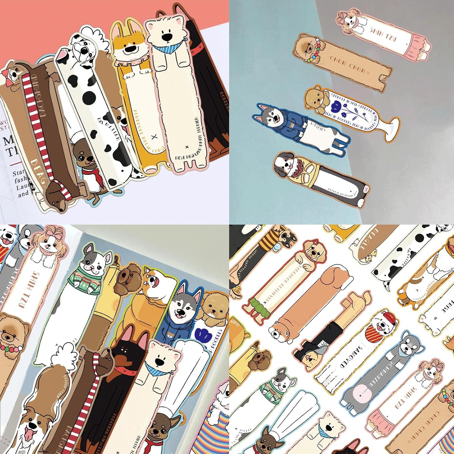 30PCS Bookmarks for Kid Cute Dog Bookmarks Animal Theme,Funny Bookmark for Men,Women, Book Lovers,Page Markers for Students Teachers Reading,DIY Art Decoration Cards,Romance Reader Present Handmade - Image 6