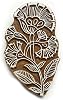 Indian Hand Carved Flower Design Wooden Printing Block Textile Stamp