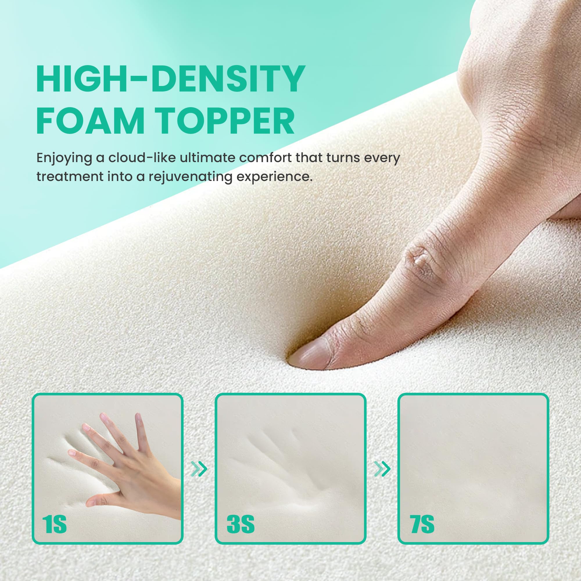 Matelas Extension de Cils, Matelas à Cils Courbé en Mousse à Mémoire de Forme, Matelas Table de Massage, Coussin pour Lit de Cils pour Salon de Beauté