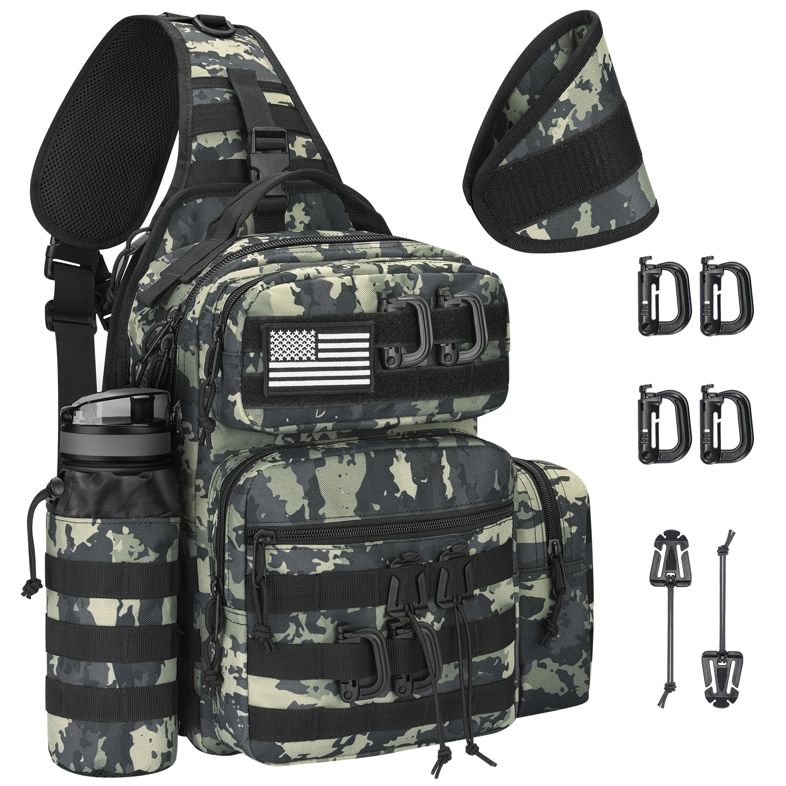 CVLIFE Sling Bag for Men Large Tactical Backpack Crossbody EDC Shoulder Bag