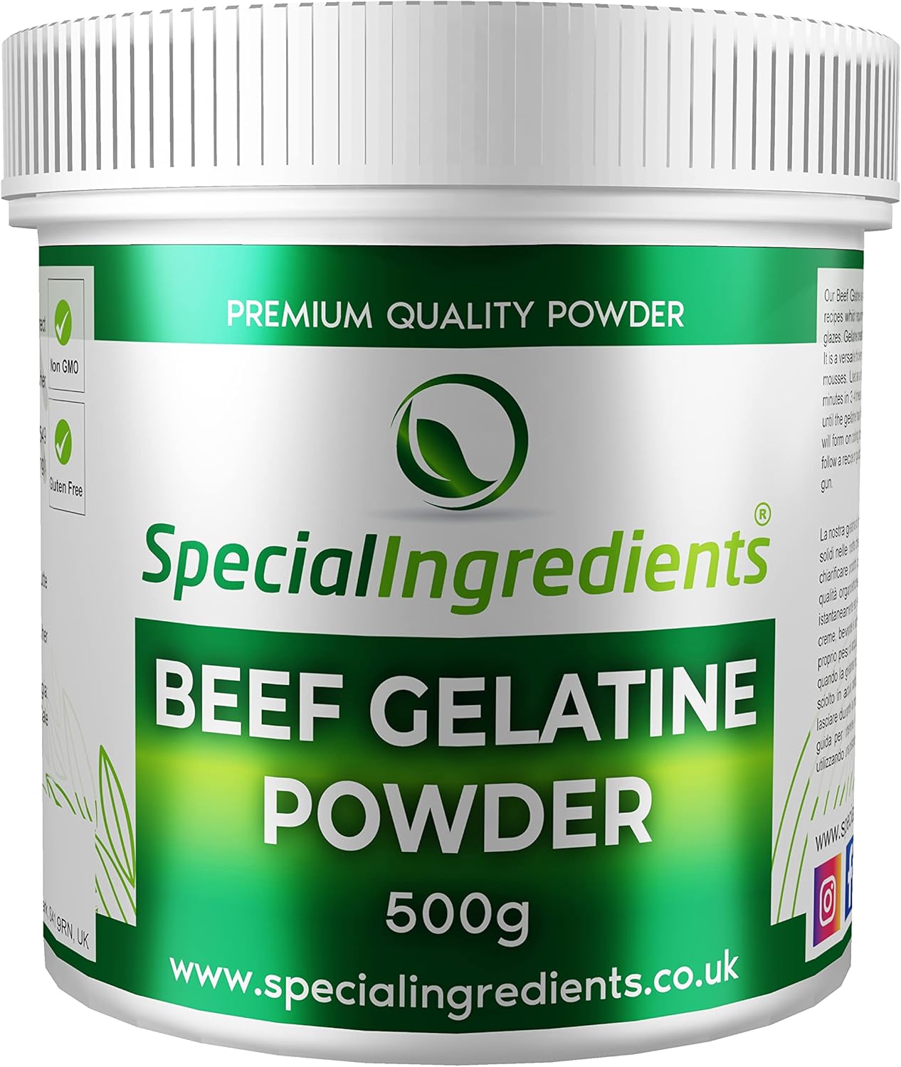 Beef Gelatine Powder 240 Bloom Unflavoured Stabiliser Gelling Aerating Agent Instant Gluten Free