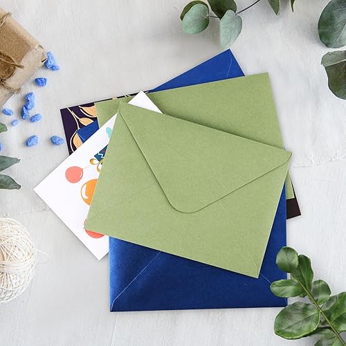 Miniatura 6 de Granhoolm Paquete de 50 sobres de 5 x 7, sobres de invitación A7 con bandera V de 5.25 x 7.25 pulgadas para tarjetas de 5 x 7, ideal para