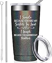BIRGILT Sister in Law Gifts - Mothers Day, Christmas Gifts for Sister in Law - Sister in Law Birthday Gifts - 20oz Sister in Law Tumbler Cup
